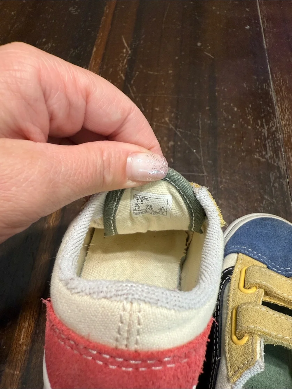 Used multi color Vans toddler size 7.5